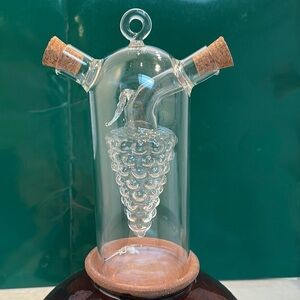 New in Box- Glass Oil and Vinegar Dispenser. Made in Spain.